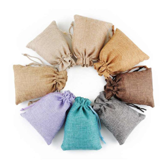 Jute Drawstring Pouches - 100 Pieces - Image 2