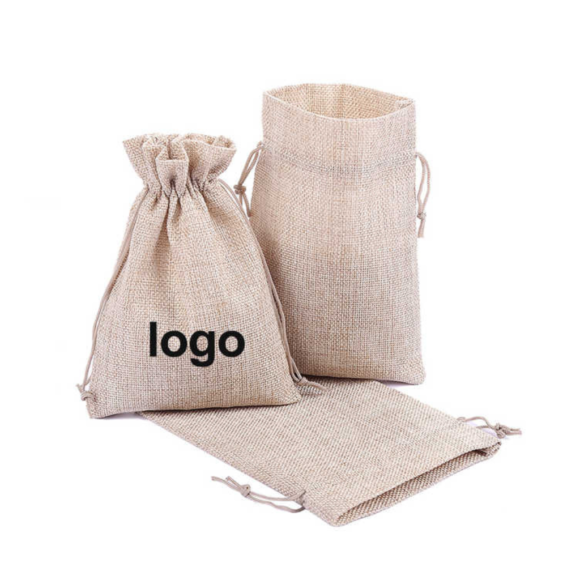 Jute Drawstring Pouches - 100 Pieces - Image 3