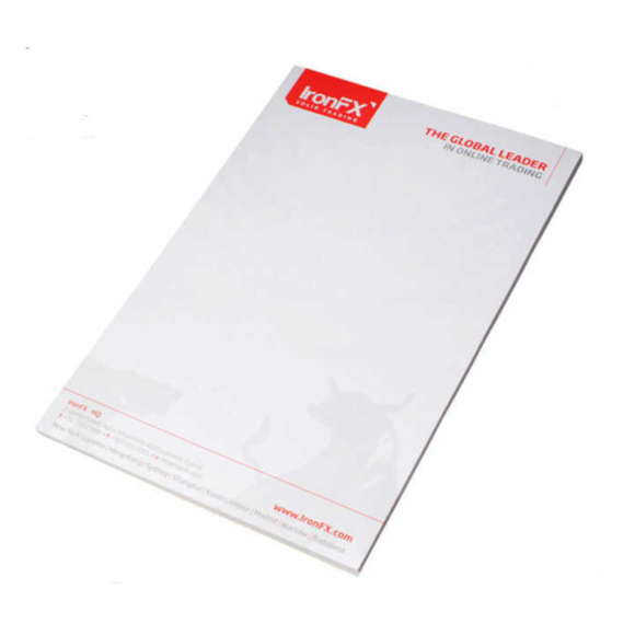 A custom letterhead design with a professional layout featuring a red logo and branding details, ideal for corporate and official correspondence.